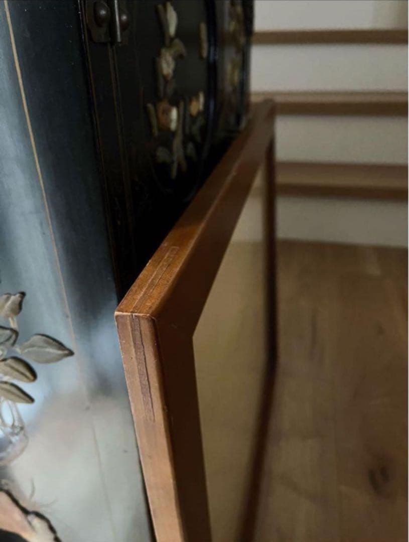 【最終価格】Vintageヴィンテージ特大デザインフレーム木製ミッドセンチュリー