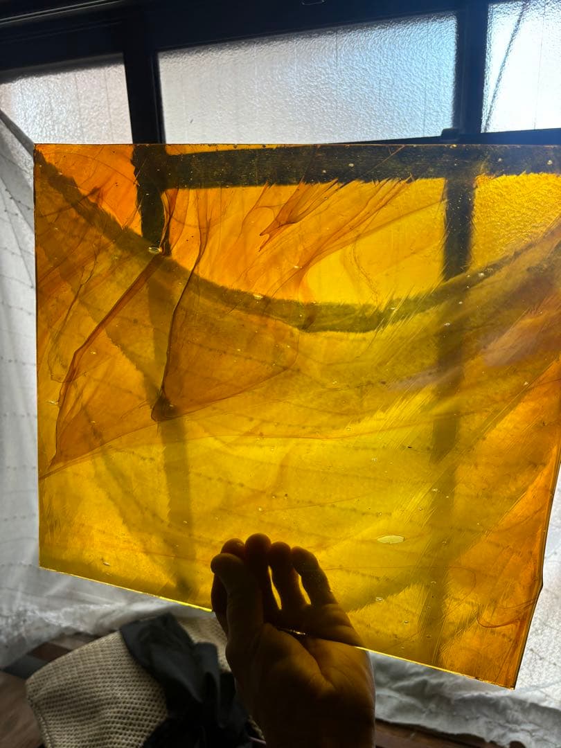 ガラス端材　ステンドグラス用　手吹　アンティークガラス