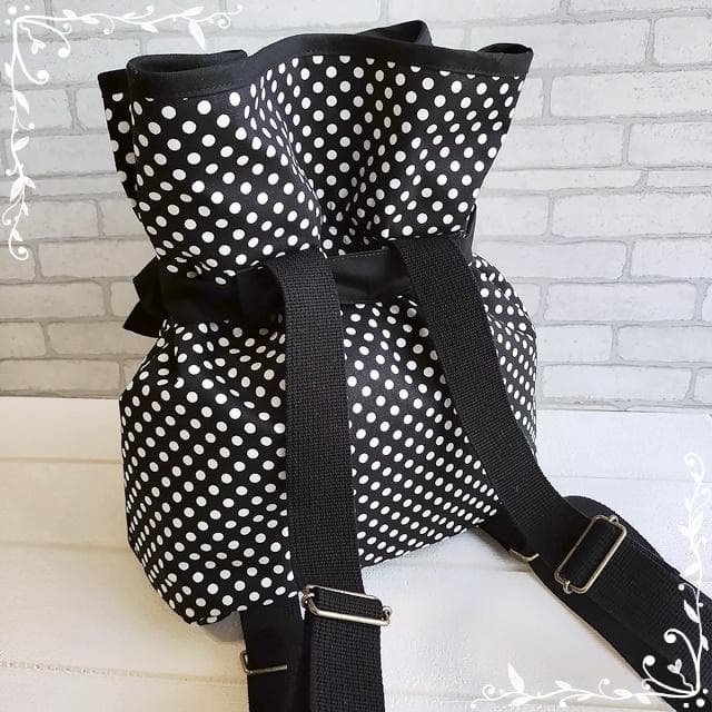 【受注製作】7mmドットリボンリュック