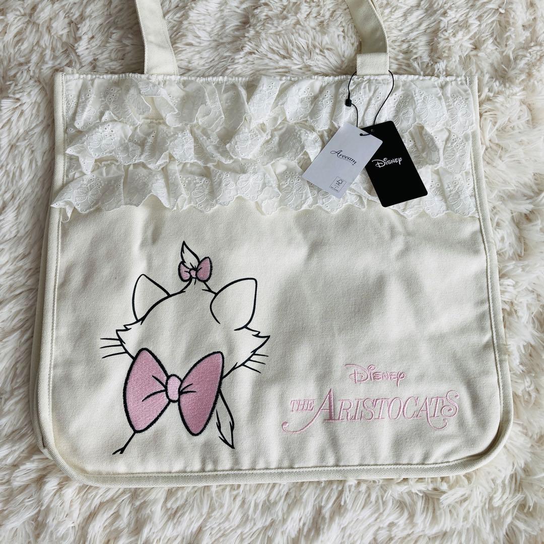 【新品未使用タグ付き】アリーム ディズニー マリーちゃんフリル付きトートバッグ