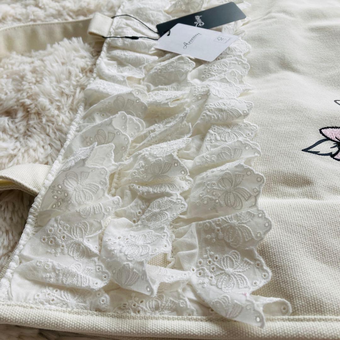 【新品未使用タグ付き】アリーム ディズニー マリーちゃんフリル付きトートバッグ