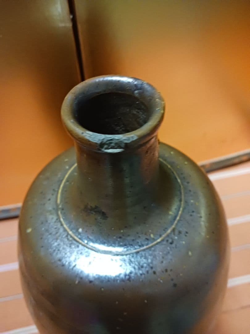 『超美品』備前焼 梅瓶 花器 大正ロマン 高さ31cm 重厚感 徳利 正月