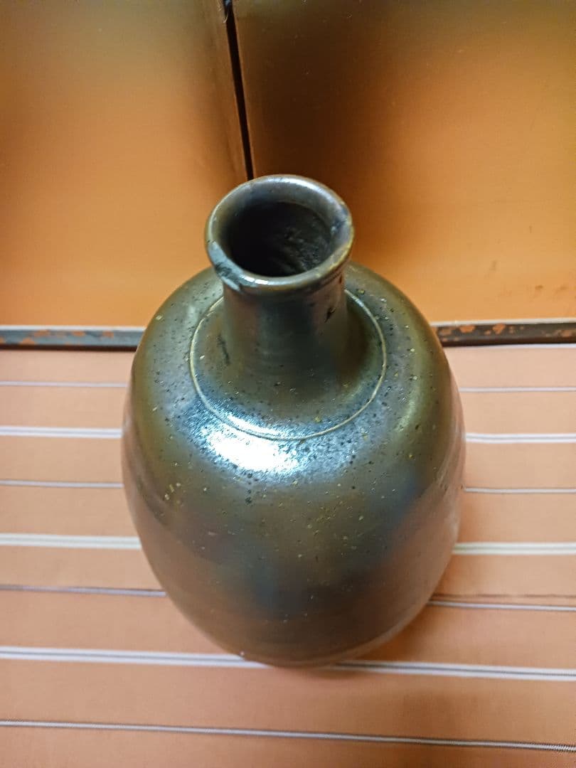 『超美品』備前焼 梅瓶 花器 大正ロマン 高さ31cm 重厚感 徳利 正月