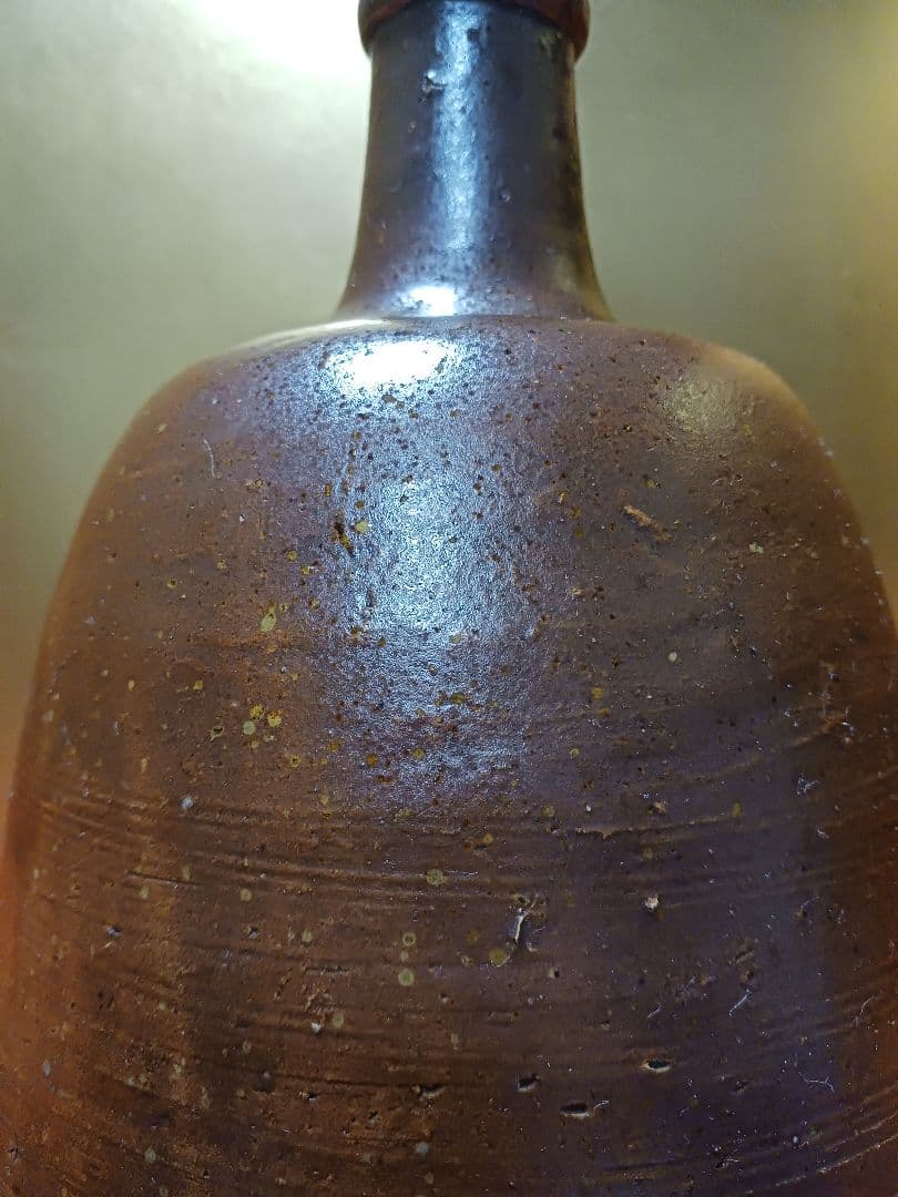 『超美品』備前焼 梅瓶 花器 大正ロマン 高さ31cm 重厚感 徳利 正月