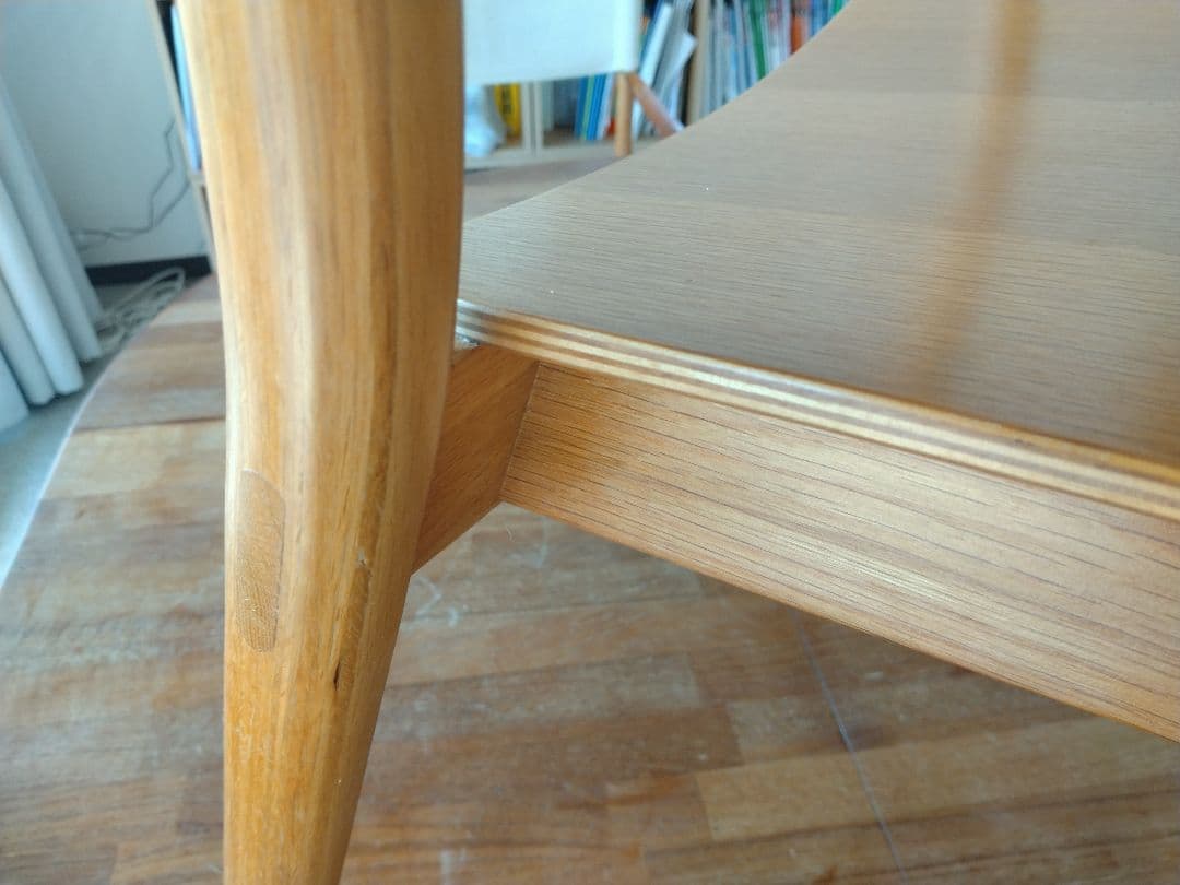 【美品】MUJI/無印良品 オーク材ラウンジチェアワイド②ダイニングカフェ椅子