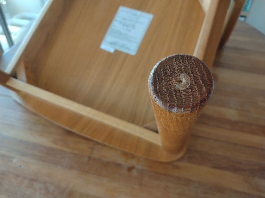 【美品】MUJI/無印良品 オーク材ラウンジチェアワイド②ダイニングカフェ椅子