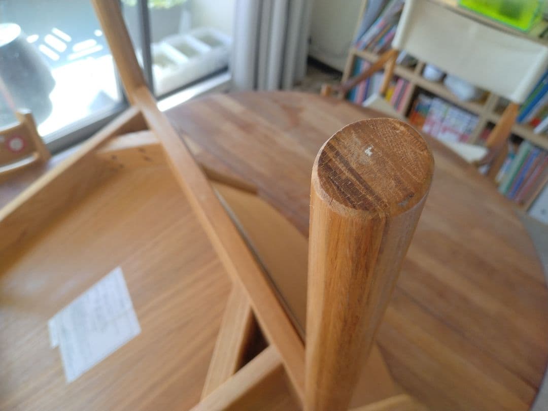 【美品】MUJI/無印良品 オーク材ラウンジチェアワイド②ダイニングカフェ椅子