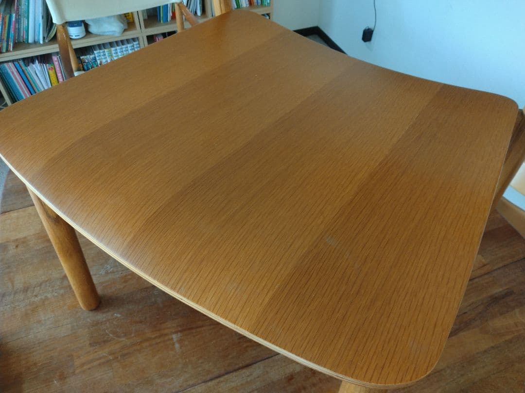 【美品】MUJI/無印良品 オーク材ラウンジチェアワイド②ダイニングカフェ椅子