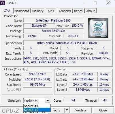 Z8 G4 XEON Platinum 8160 2基/SSD1TB HDD2T