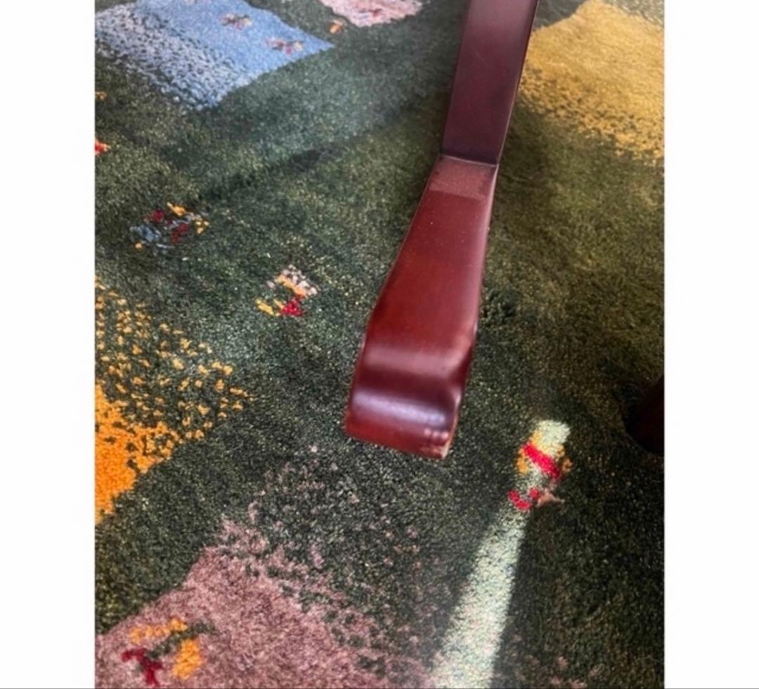 レザーロッキングチェア ダークグリーン　イタリア製