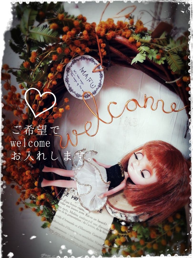 インテリア☆猫さんと鳥のリース♬