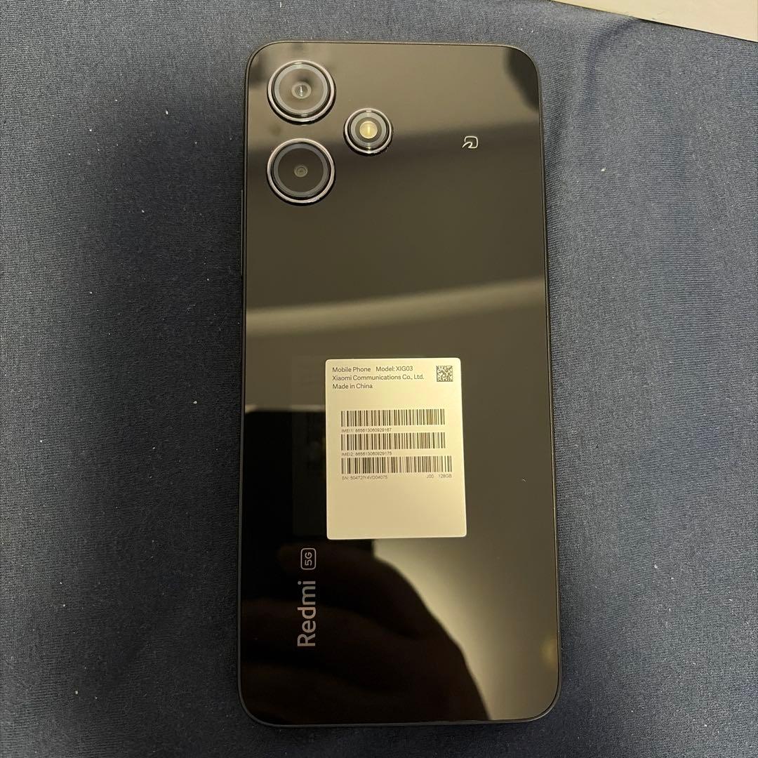【美品】 Redmi12 5G XIG03 128G ミッドナイトブラック
