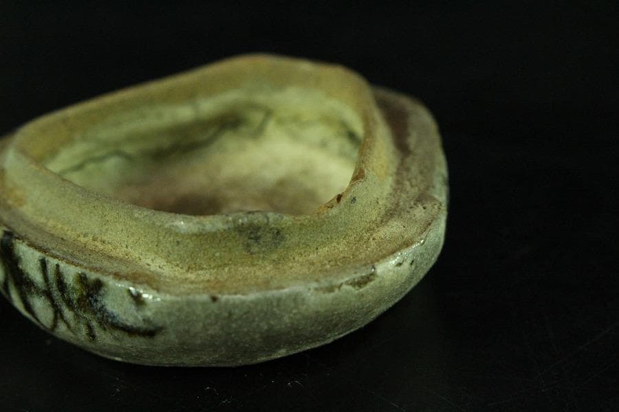 茶道具 古唐津 絵唐津 香合 時代物(K-XA861)