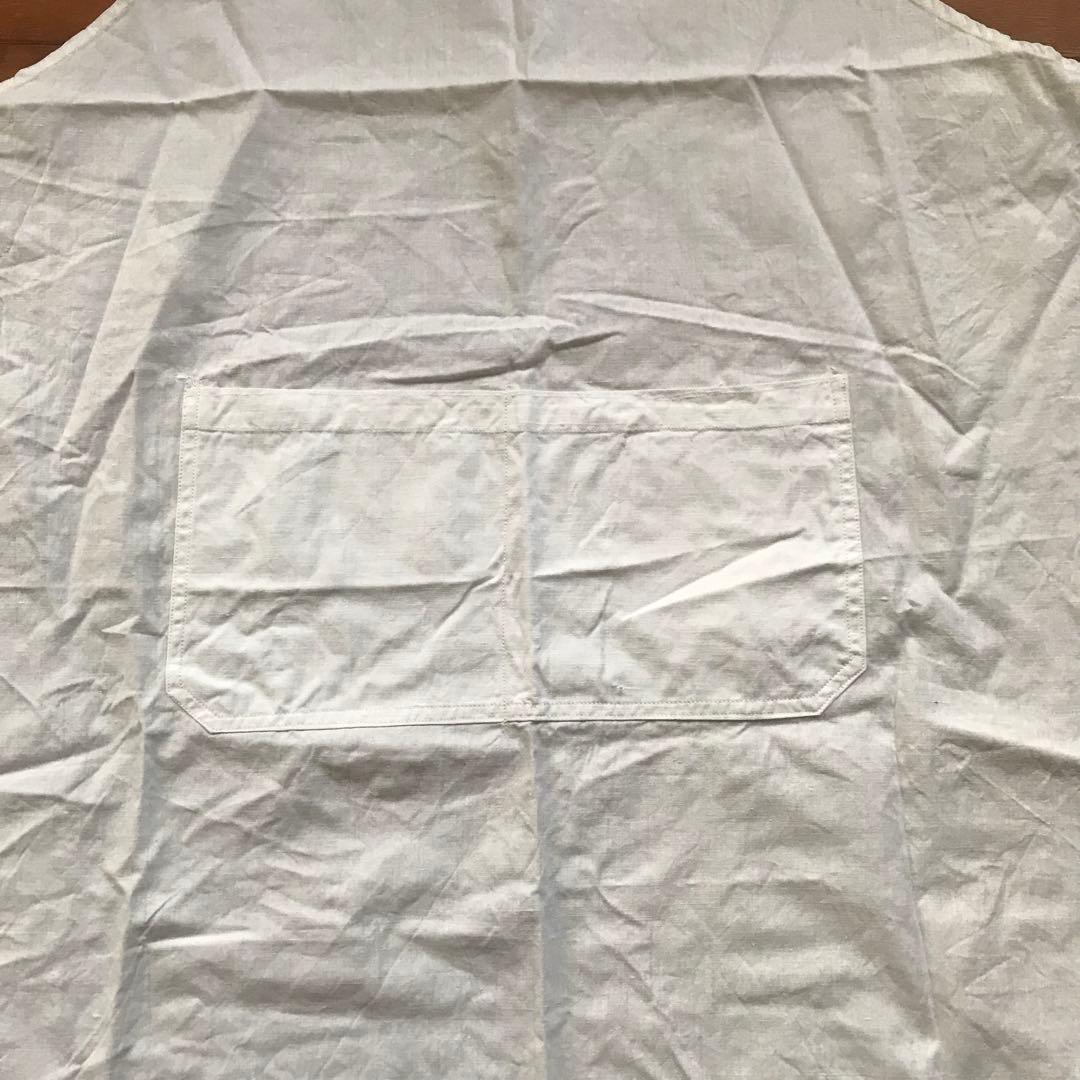 デッドストック ルーマニア軍 リネンエプロン白 ミリタリー　ビンテージ