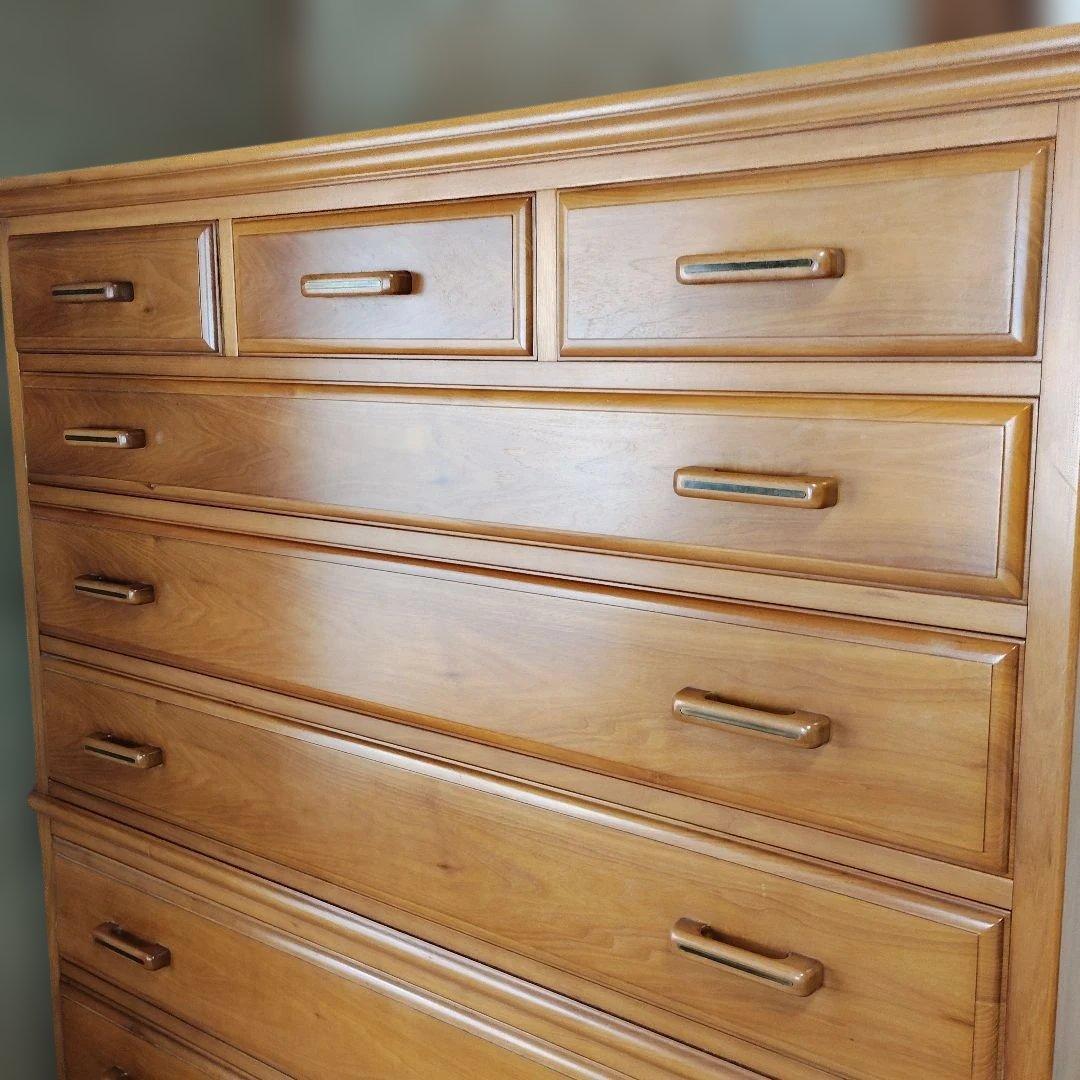 ナチュラルウッド チェスト 7段引き出し