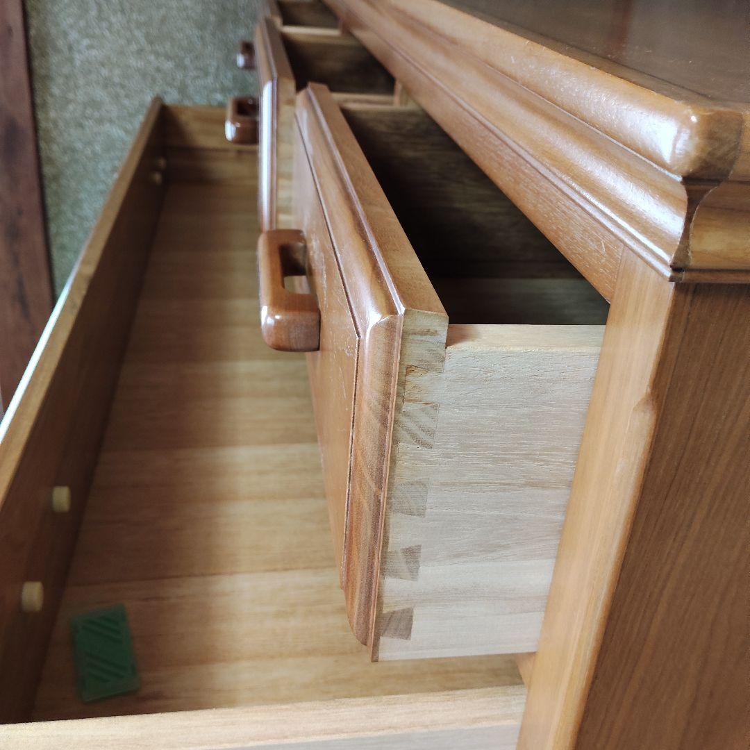 ナチュラルウッド チェスト 7段引き出し