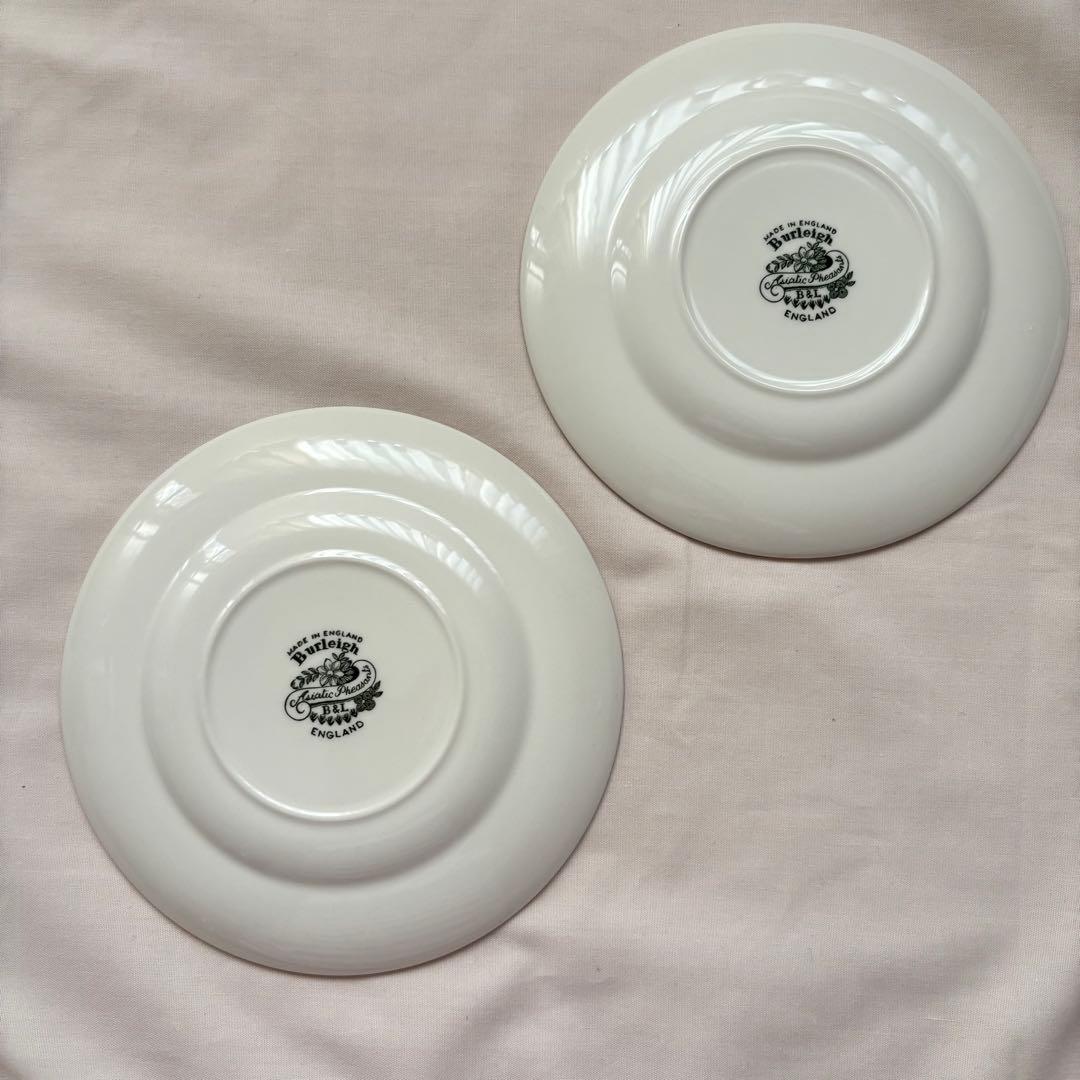 バーレイ　グリーンアジアティックフェザンツ　プレートS2枚セット売り