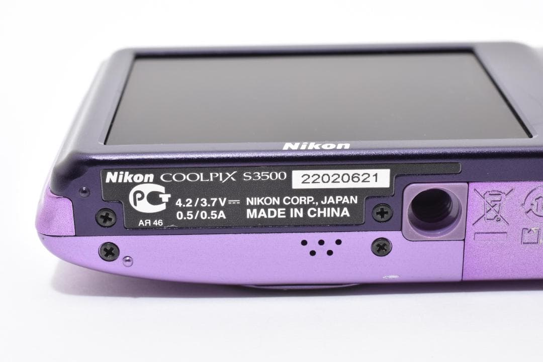 Nikon COOLPIX S3500コンパクトデジタルカメラ パープル ニコン