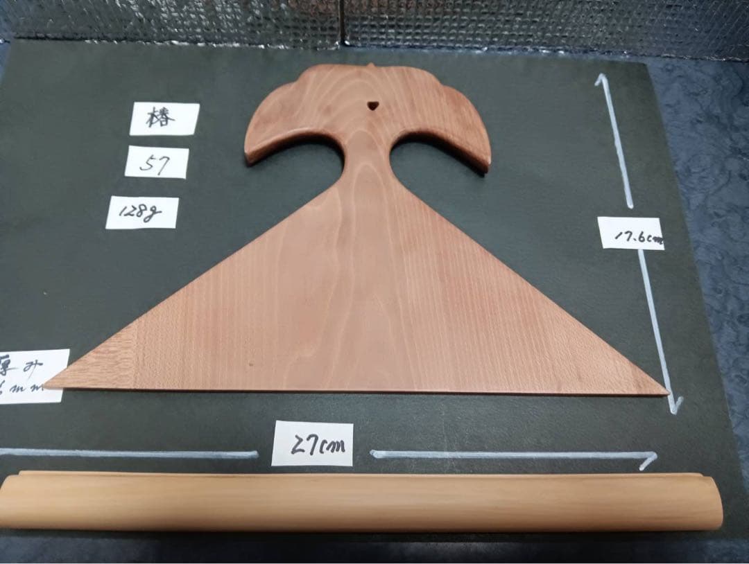 〔57〕薩摩琵琶用 撥・椿（27cm）