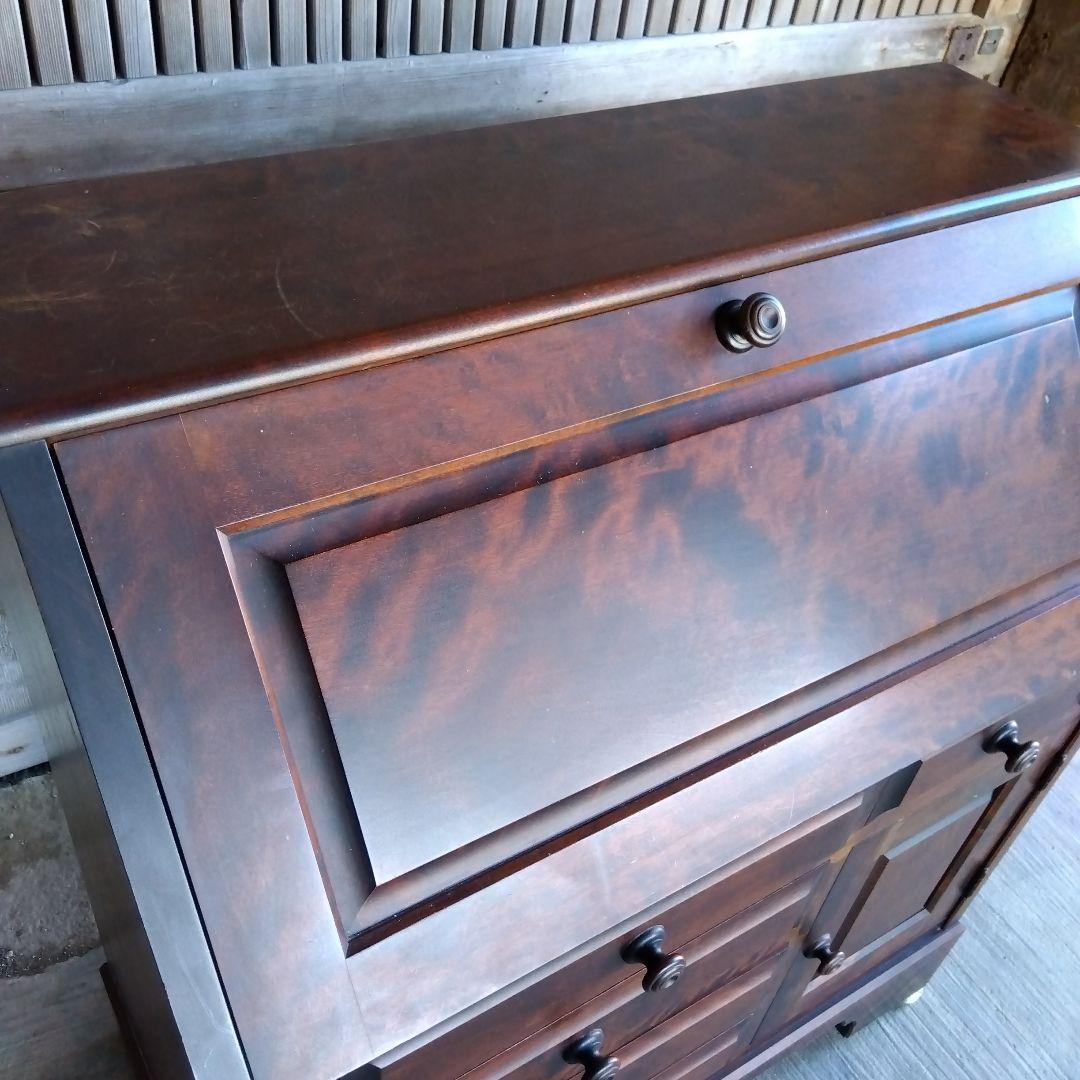 ライティングビューロー　北海道民芸　アンティーク　チェスト　学習机