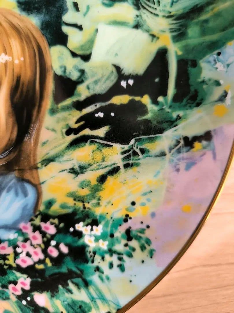 限定品 不思議の国のアリス 日本未発売 ウサギ 猫 陶器 絵皿 プレート飾り皿