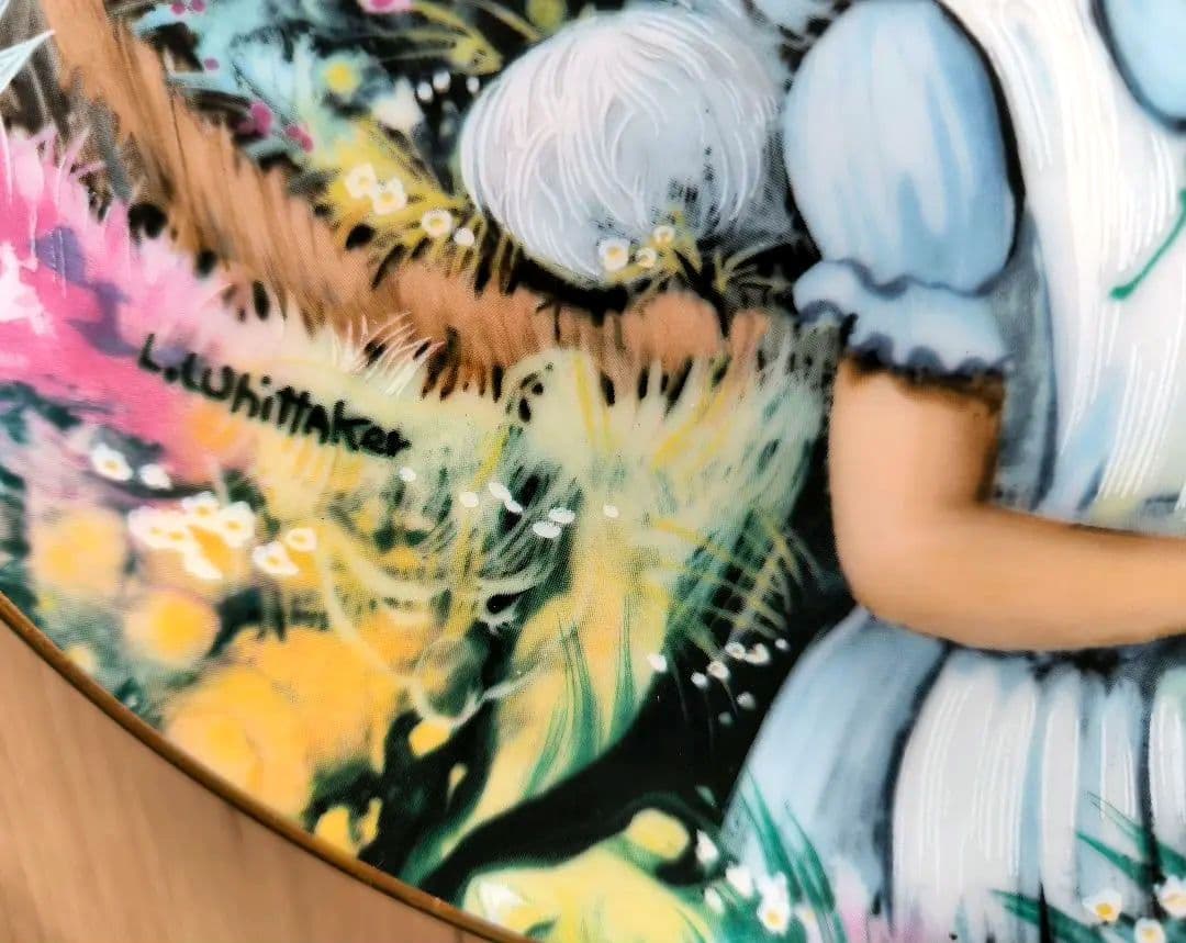 限定品 不思議の国のアリス 日本未発売 ウサギ 猫 陶器 絵皿 プレート飾り皿