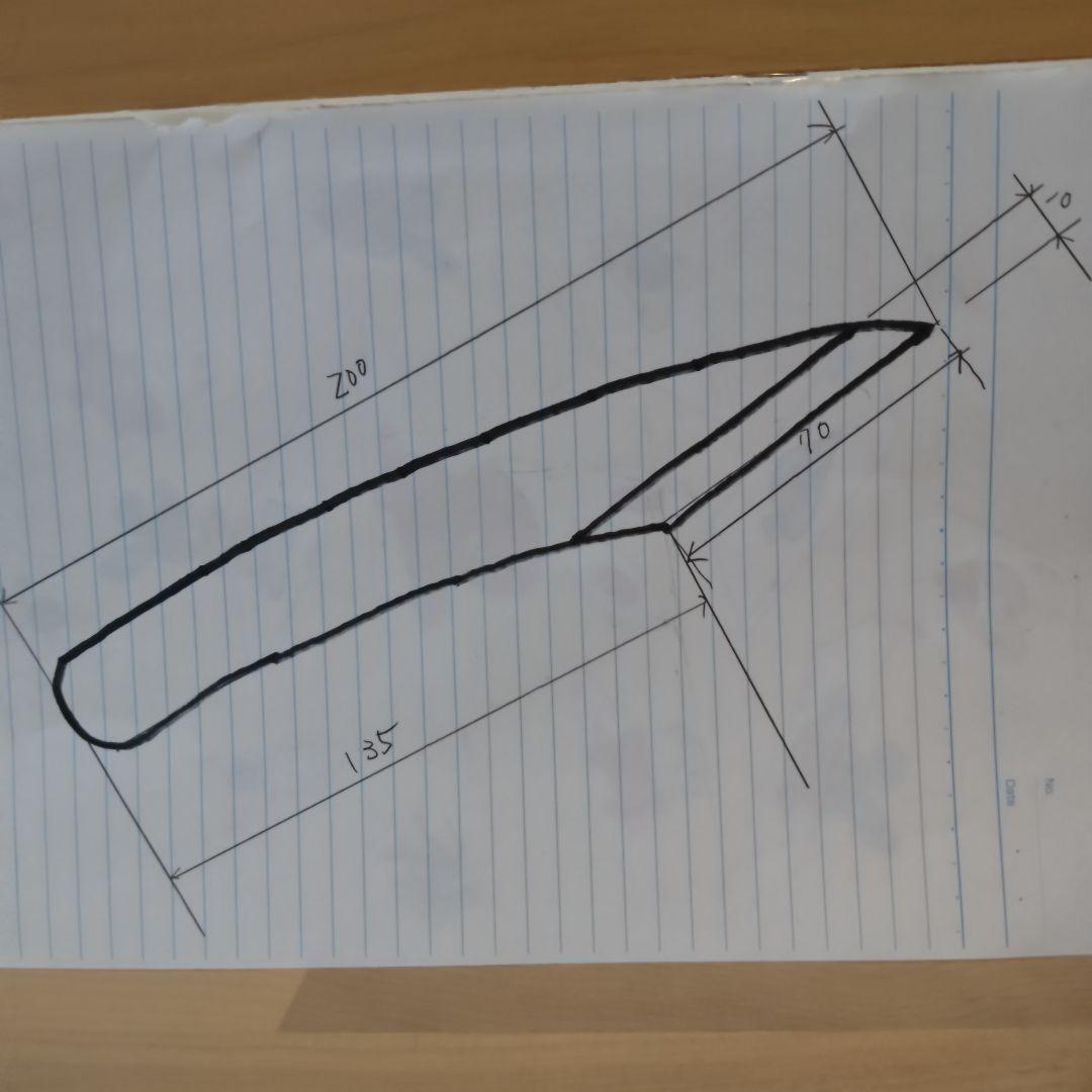 接木刀　切出し小刀　片刃　紋治郎作