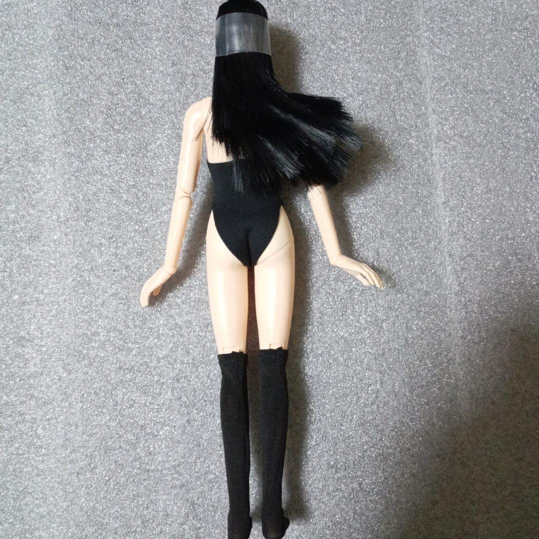 1/6 女性 セミシームレス素体 フィギュア ヘッド 黒レオタード セット