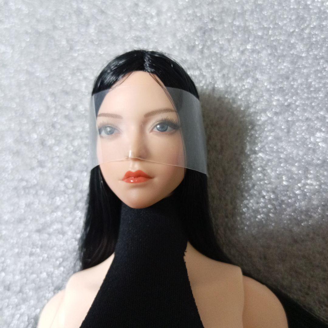 1/6 女性 セミシームレス素体 フィギュア ヘッド 黒レオタード セット