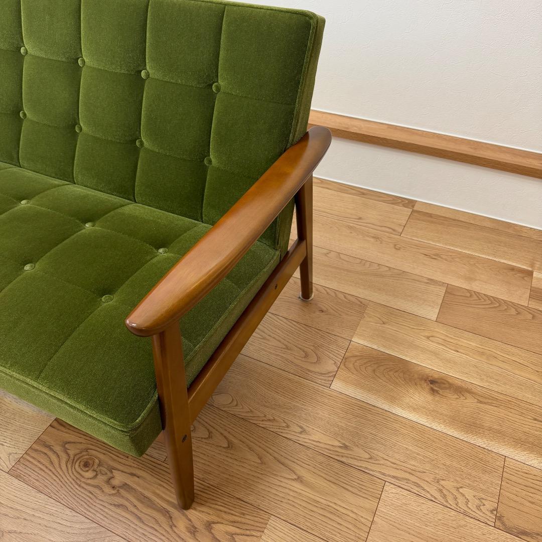 ✳︎週末のお値引き✳︎【美品】カリモク６０　Kチェア　２シーター　モケットグリーン