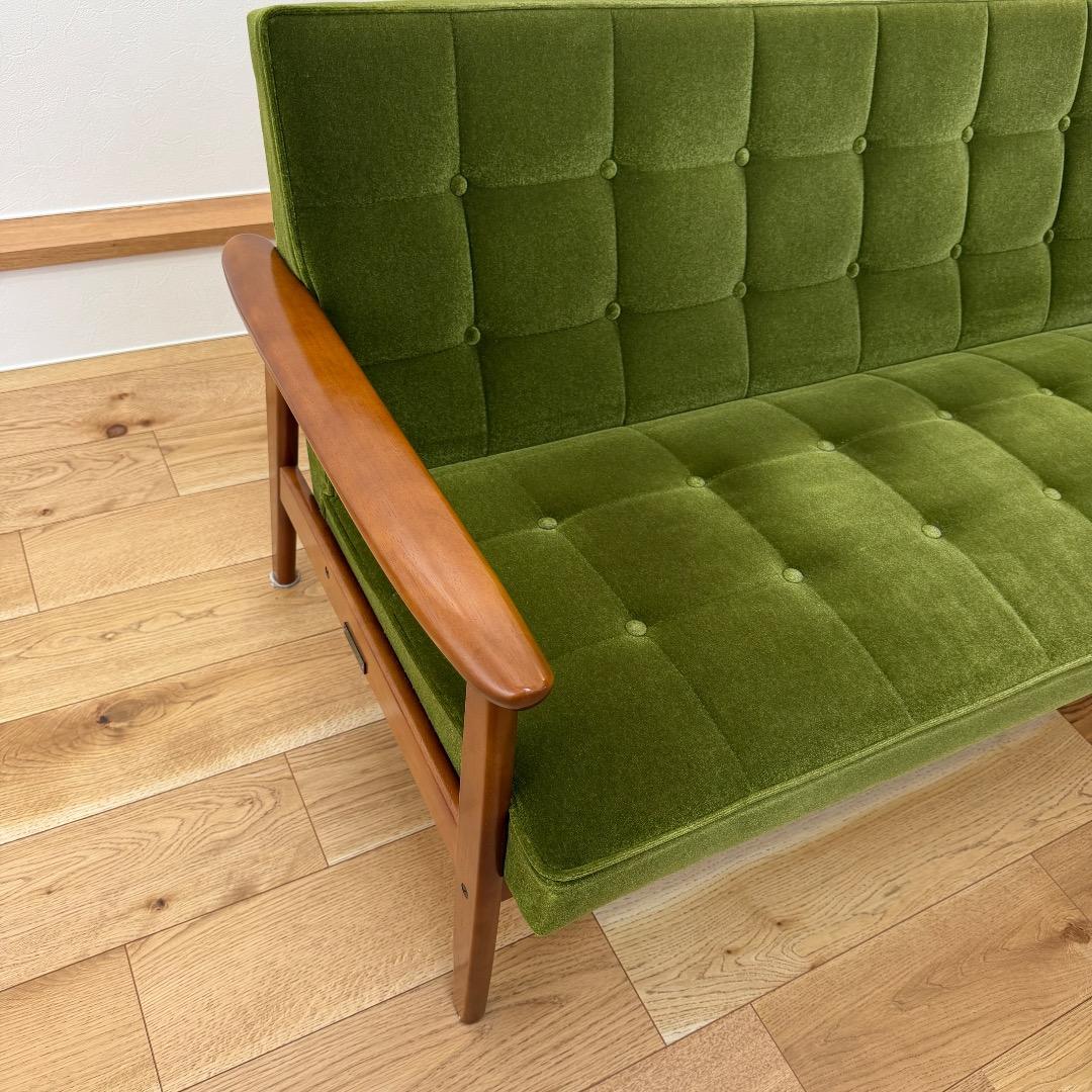 ✳︎週末のお値引き✳︎【美品】カリモク６０　Kチェア　２シーター　モケットグリーン