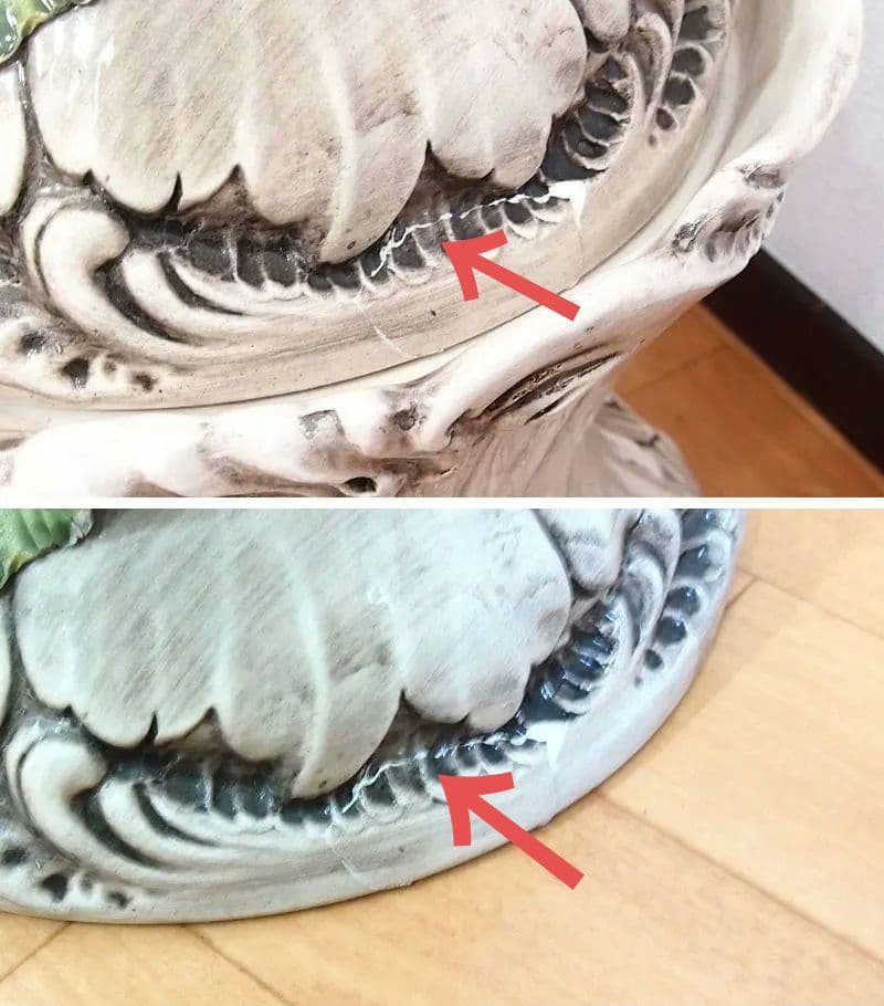 【激レア・良品】イタリア製 特大 水差し型 飾り壺/花瓶/オブジェ 薔薇/ローズ