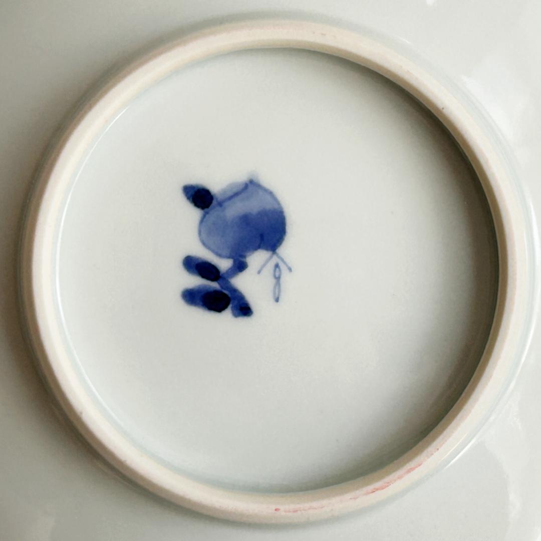 九谷焼 宮腰綾 桃果吉祥 花型5寸皿 ５枚