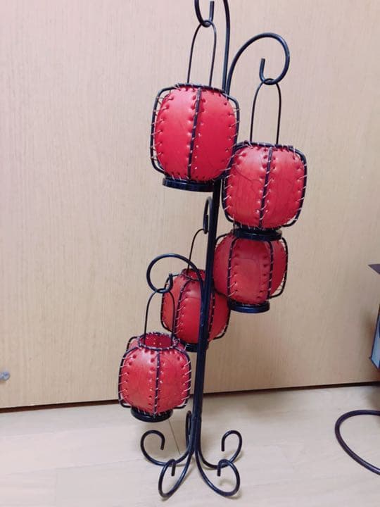 値下げ///中華風灯籠赤