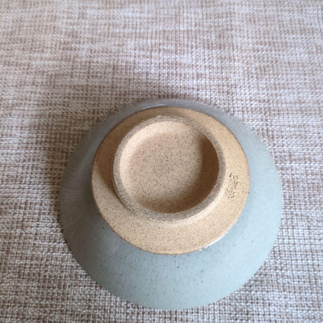 グレー　抹茶茶碗　　大仏茶碗　　赤膚山