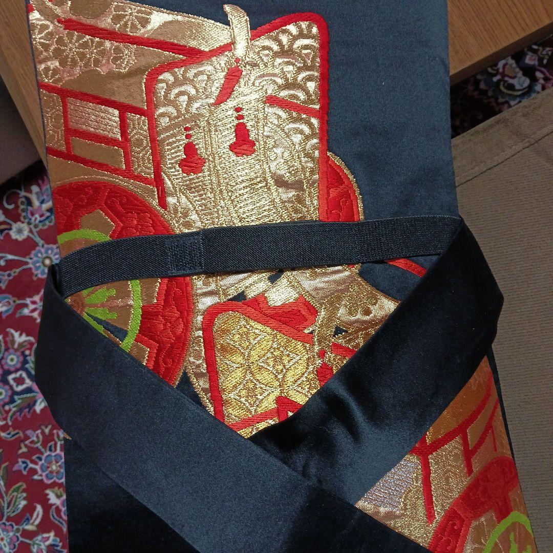 お琴カバー(袋帯リメイク)