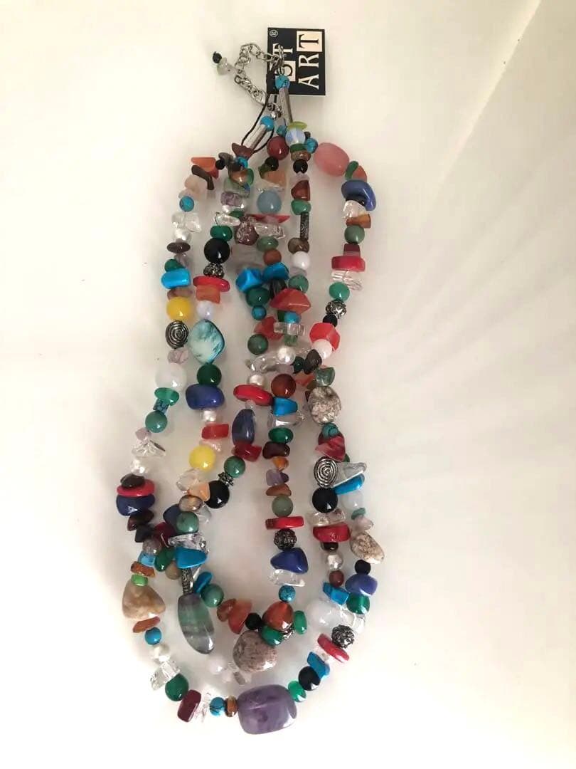 ハンガリー(ヨーロッパ)で購入　ハンドメイド一点物　天然石ネックレス