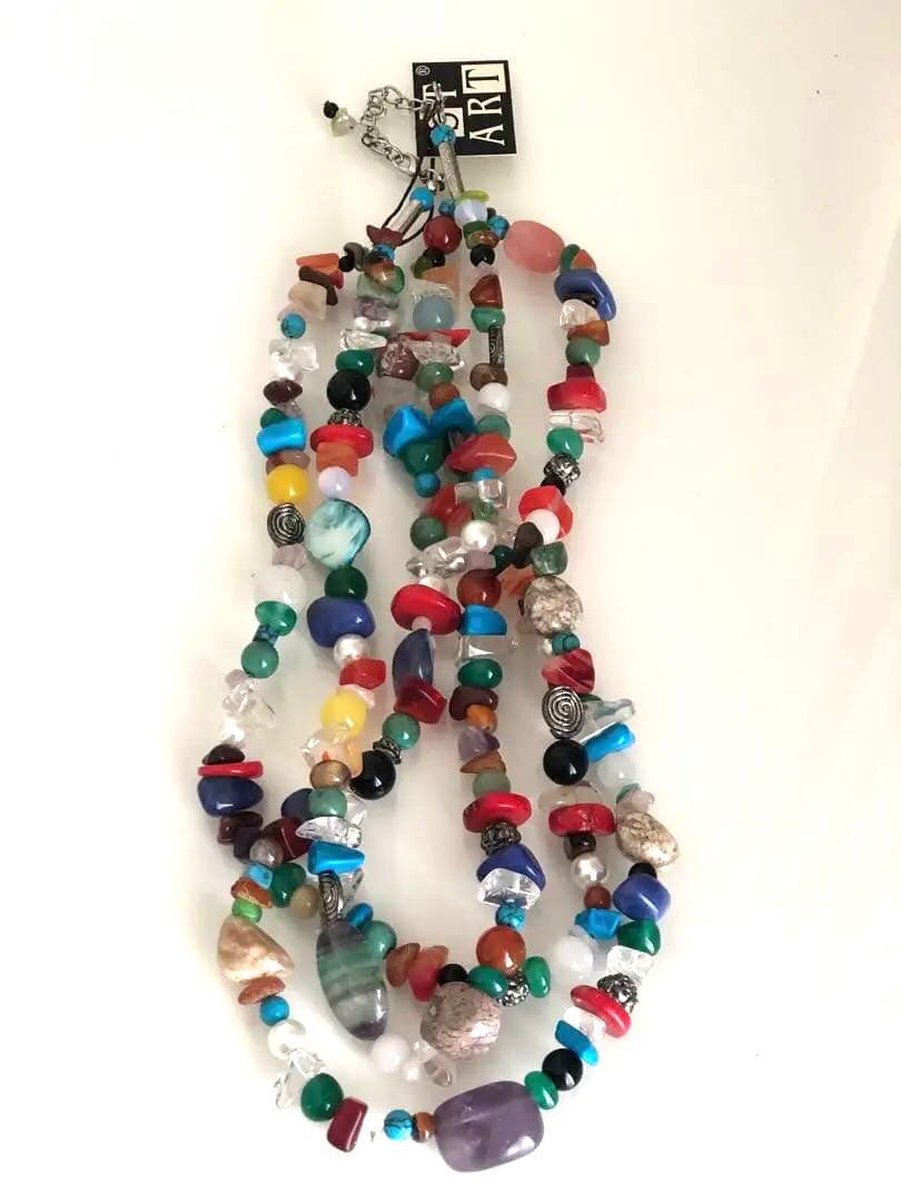 ハンガリー(ヨーロッパ)で購入　ハンドメイド一点物　天然石ネックレス