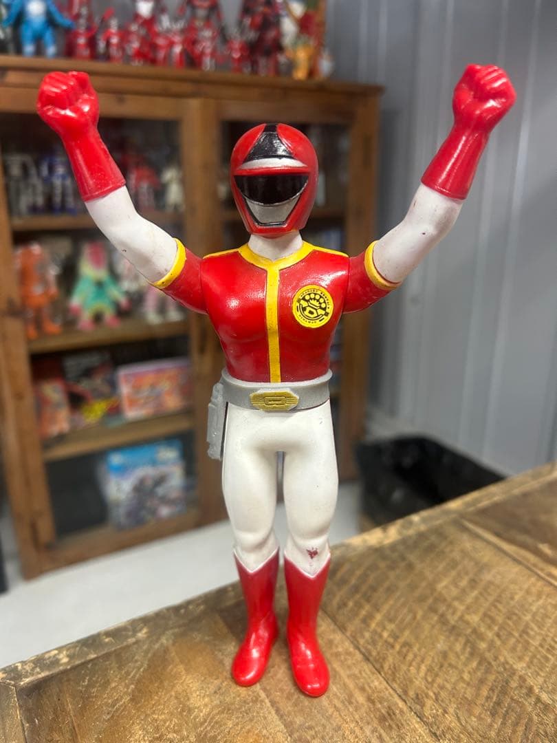 【激レア】科学戦隊ダイナマン　面取れ　ソフビ　フィギュア　当時もの ポピー製