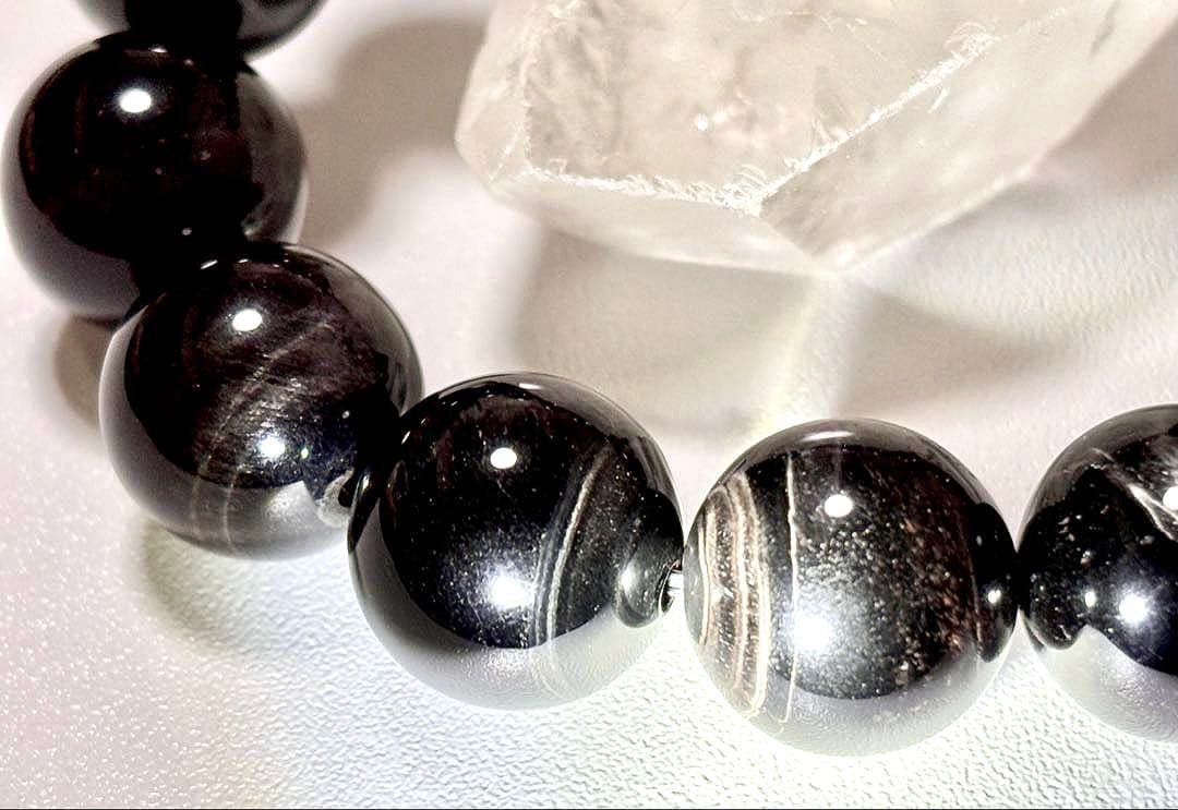 究極品質　幸福を招く聖なる石　幻のライジングブラックナチュラルタイガーアイ