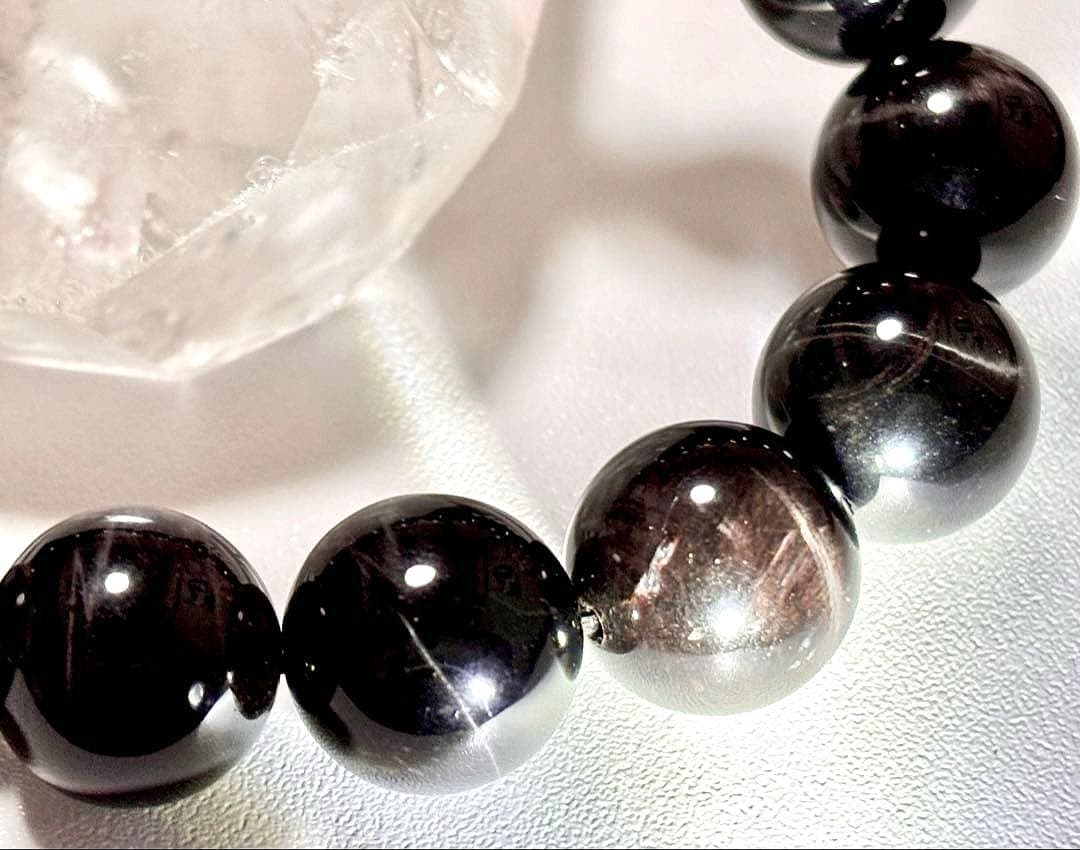 究極品質　幸福を招く聖なる石　幻のライジングブラックナチュラルタイガーアイ