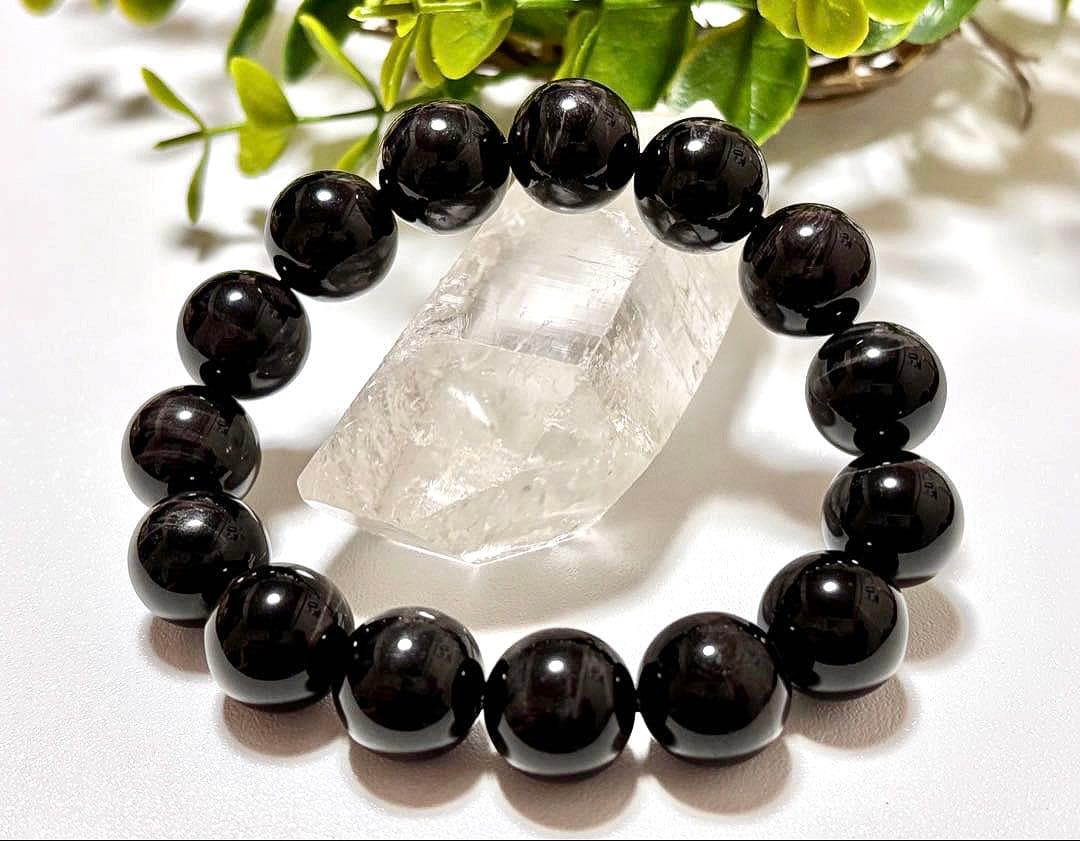 究極品質　幸福を招く聖なる石　幻のライジングブラックナチュラルタイガーアイ