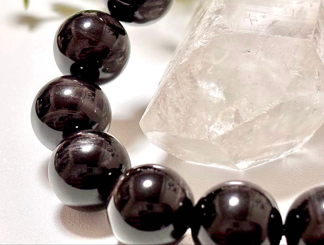 究極品質　幸福を招く聖なる石　幻のライジングブラックナチュラルタイガーアイ