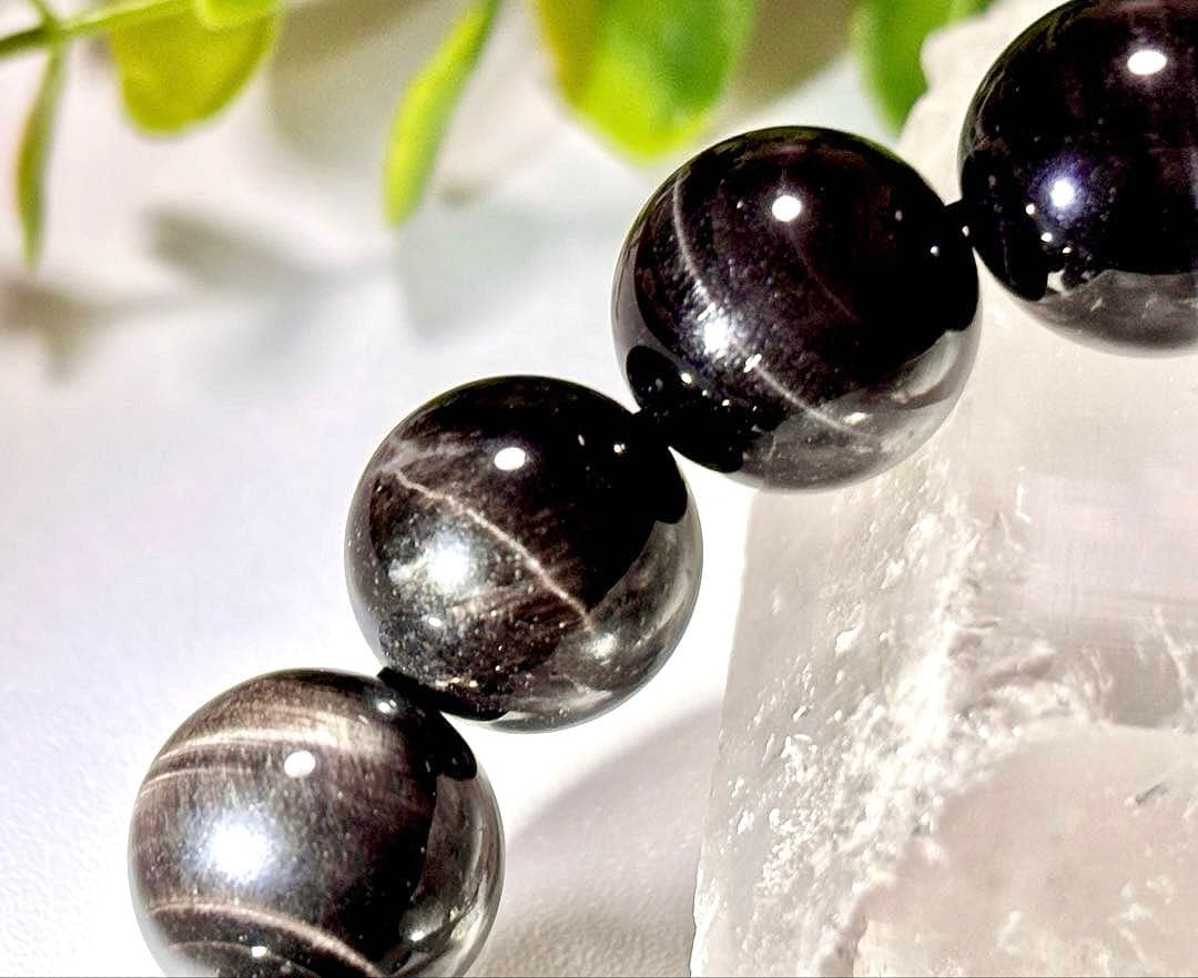 究極品質　幸福を招く聖なる石　幻のライジングブラックナチュラルタイガーアイ