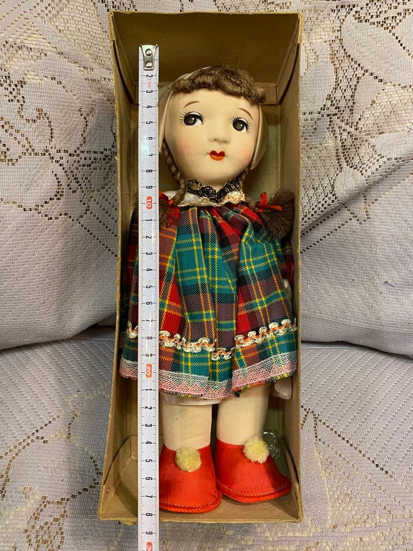 古いポーズ人形　足太　箱入り　デットストック　昭和レトロ　28cm コレクター