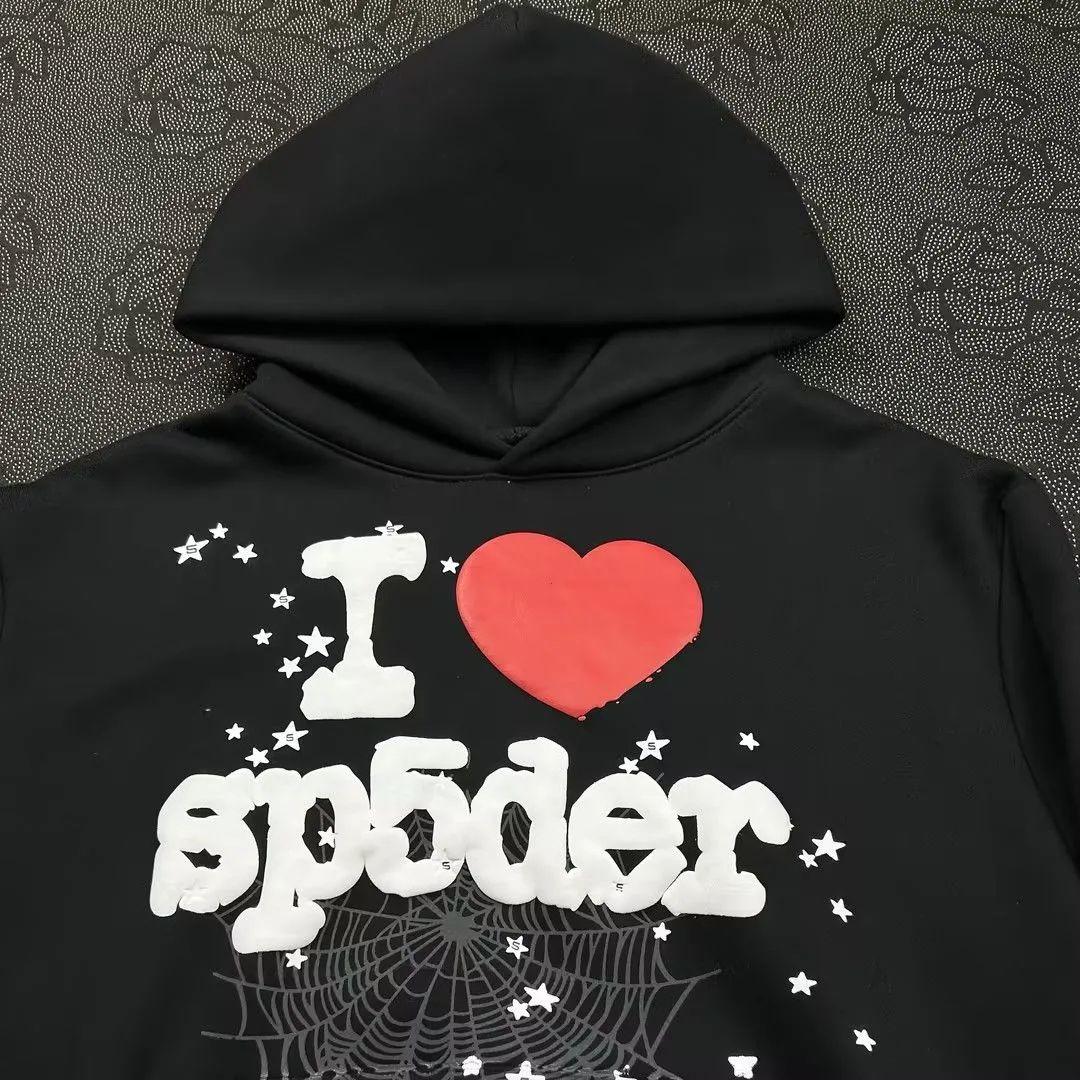I ❤️ sp5der ブラックパーカー Sサイズ