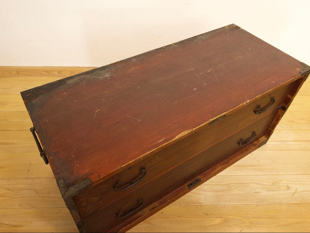 小ぶりのローボード　横幅約92.5㎝　木製　古道具　古家具　和家具　ビンテージ