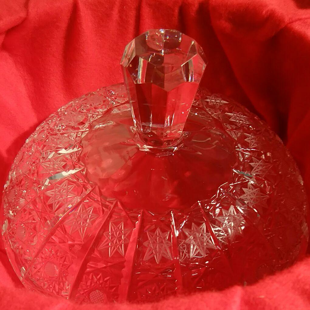 ドイツ製　カットグラス　ボンボニエール