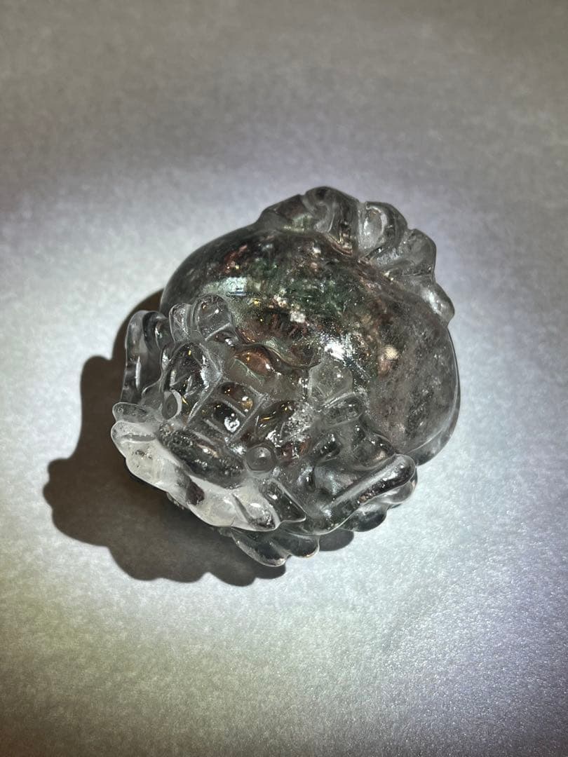 【希少】ガーデンクォーツ　龍亀（ロングイ）置物