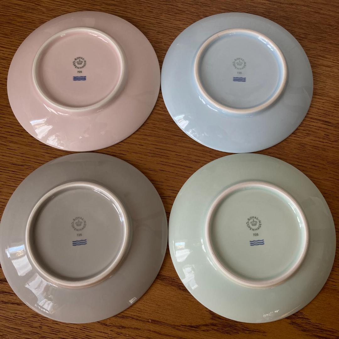 ロイヤルコペンハーゲン フラワーエンブレム 15cm プレート 4色 4枚セット